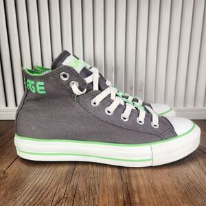 Womens 8 Converse Chuck Taylor All Star Gray Hi Fold Over Sneakers Shoes 535580F